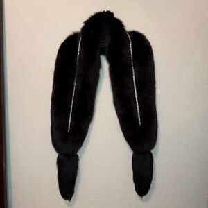 Dana Reit Fox Fur Austrian Crystal Stole